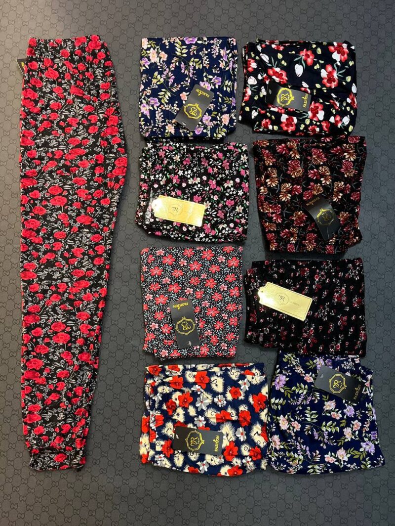 شلوار گیاهی طرح دار (پک 6 عددی)
