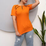 تیشرت نیم زیپ جلو مغزی (پک 6 عددی)