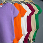 بادی نیم استین رنگی  (پک 6 عددی)