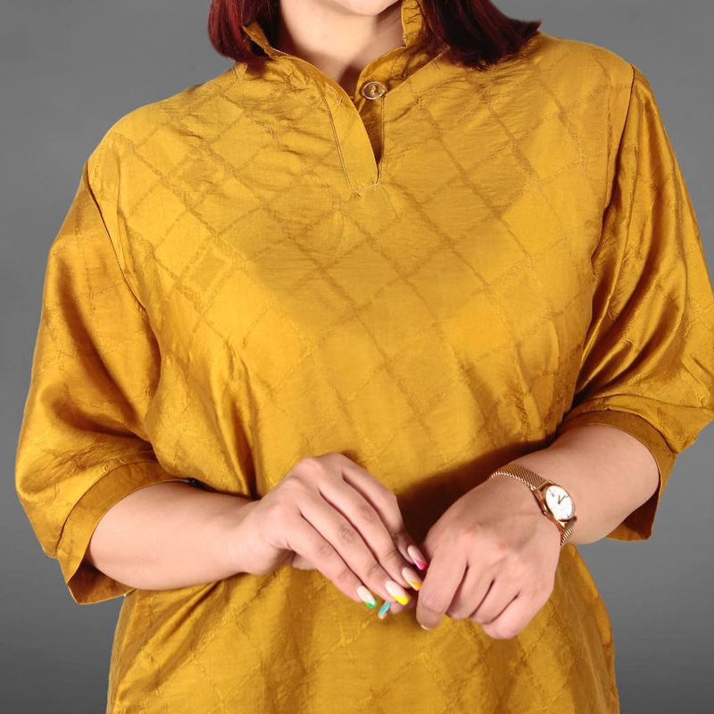 تونیک يقه دار پشت بلند (پک 5 عددی)