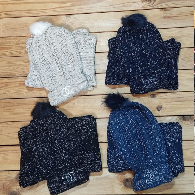 ست شال و کلاه زنانه (پک 5 عددی)