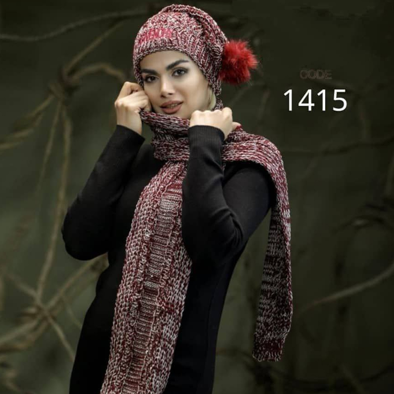 ست شال و کلاه زنانه (پک 5 عددی)