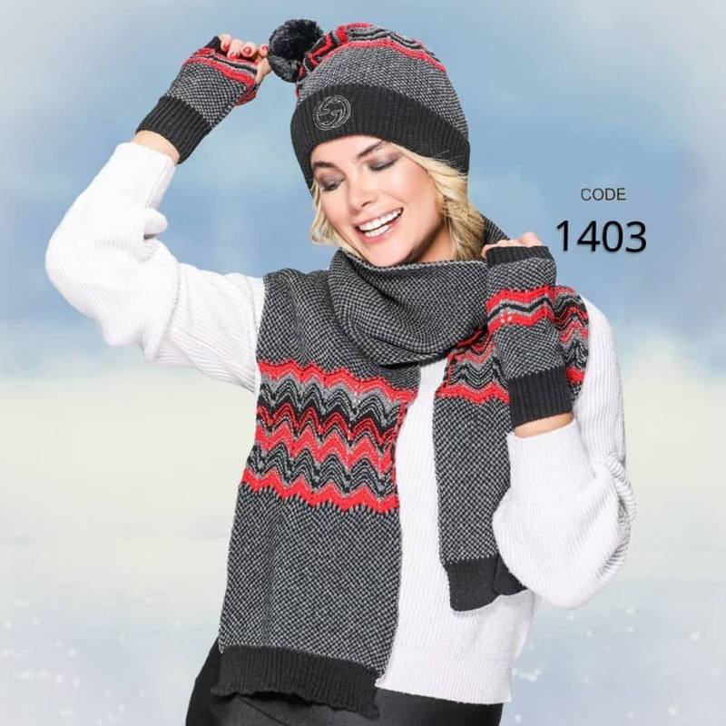 ست شال و کلاه زنانه (پک 5 عددی)