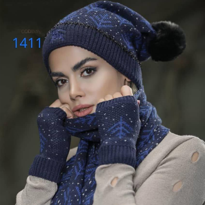 ست شال و کلاه زنانه (پک 5 عددی)
