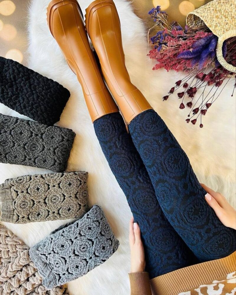 شلوار بافت طرح برجسته (پک 6 عددی)