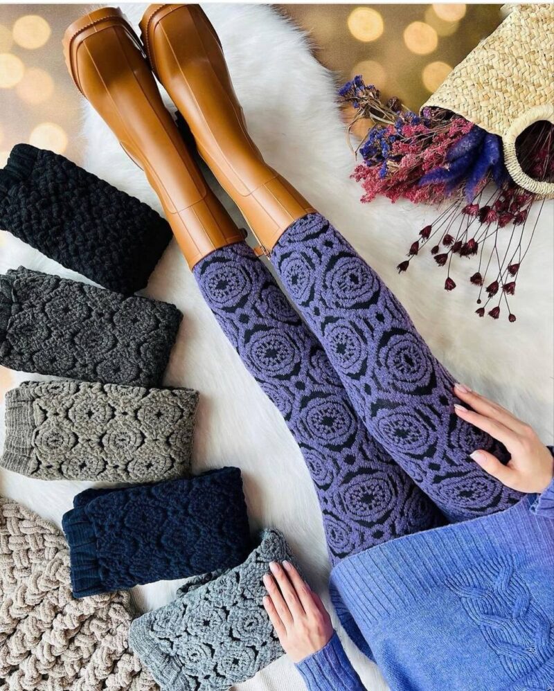 شلوار بافت طرح برجسته (پک 6 عددی)