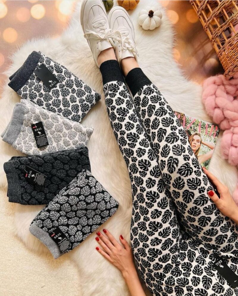 شلوار بافت طرح برجسته (پک 6 عددی)