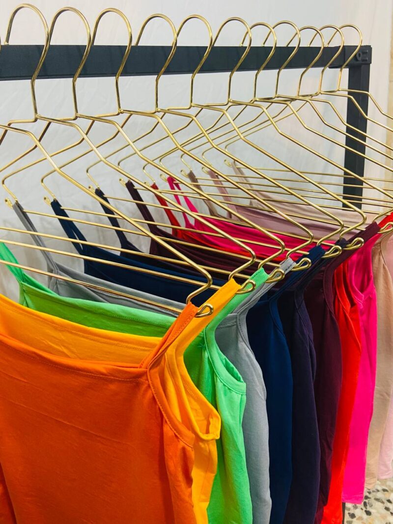 تاپ 2 بندی رنگی  (پک 6 عددی)