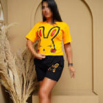 ست کراپ‌ شورت طرح خرگوش (پک 7 عددی)