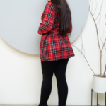 کت شکت چهارخونه یقه گرد (پک 4عددی)