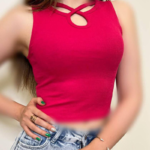 تاپ کراپ یقه هفت(پک 6 عددی)