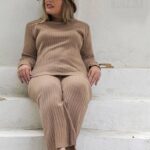 ست بافت تونیک شلوار مدل نسترن(پک 4 عددی)