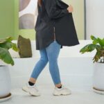 مانتو قواره دار بغل زیپ (پک 4 عددی)