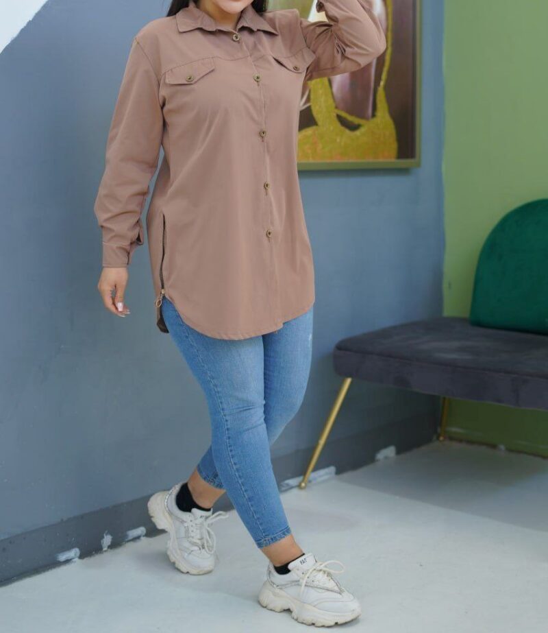 مانتو قواره دار بغل زیپ (پک 4 عددی)