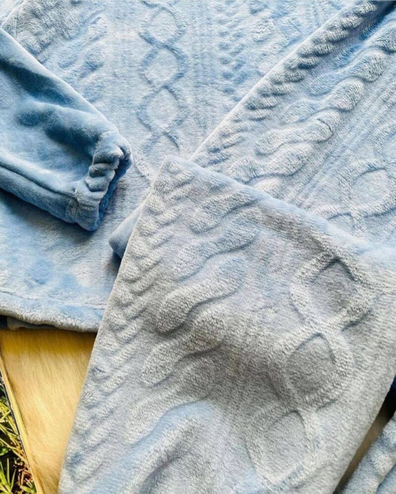 ست مخمل بلوز و شلوار مارپیچ (پک6 عددی)