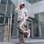 ست هودی شلوار بافت حروف انگلیسی(پک 4 عددی)