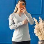 بلوز یقه V سه دکمه(پک 6عددی)