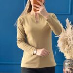 بلوز یقه V سه دکمه(پک 6عددی)