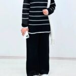 ست بافت تونیک شلوار روژین(پک5 عددی)