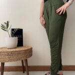 شلوار گیاهی ساده جیبدار لیدی (پک 6 عددی)