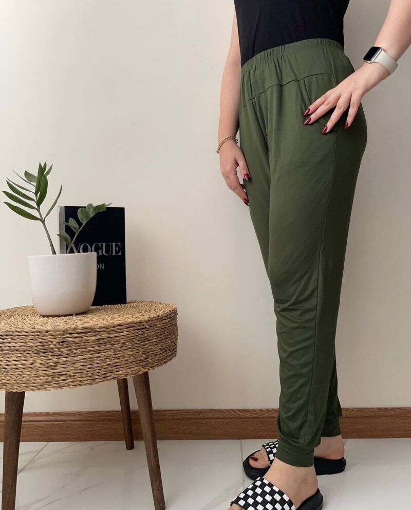 شلوار گیاهی ساده جیبدار لیدی (پک 6 عددی)