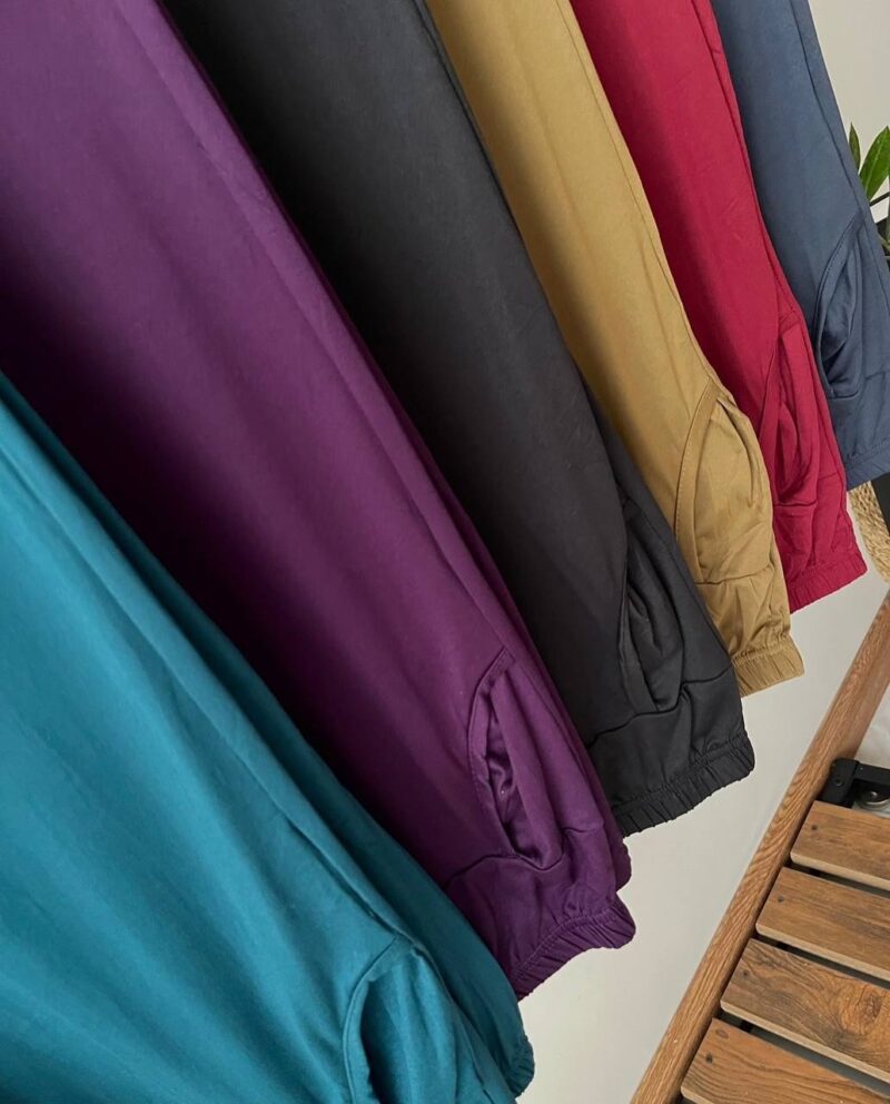 شلوار گیاهی ساده جیبدار لیدی (پک 6 عددی)