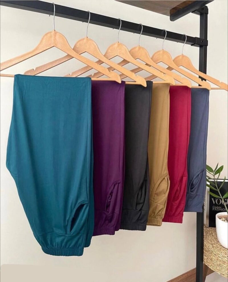 شلوار گیاهی ساده جیبدار لیدی (پک 6 عددی)