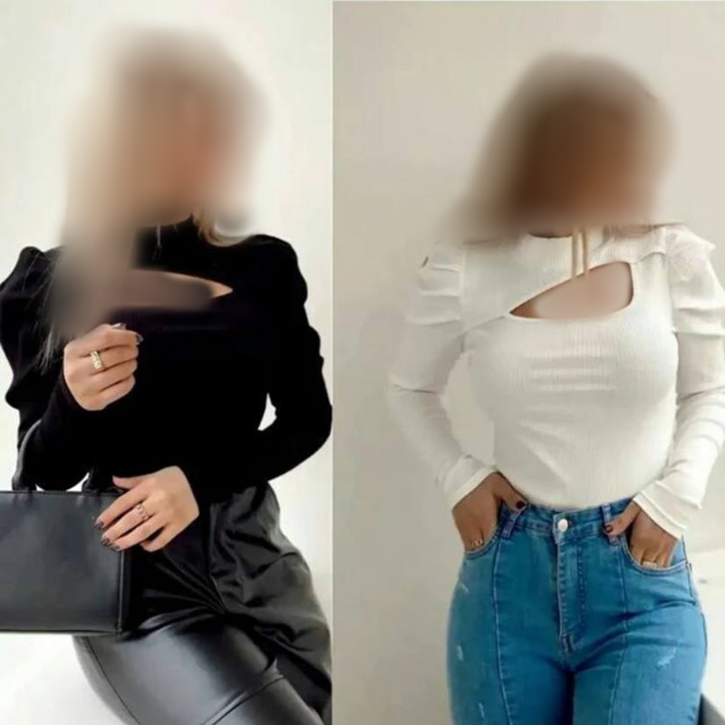 بادی سینه نما آستین عروسکی رنگی(پک 6 عددی)