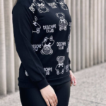 بلوز دورس تمام چاپ موسچینونگین دوزی(پک 4 عددی)