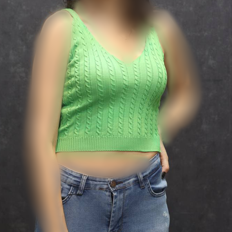 تاپ بافت یقه ۷ مارپیچ(پک 5 عددی)