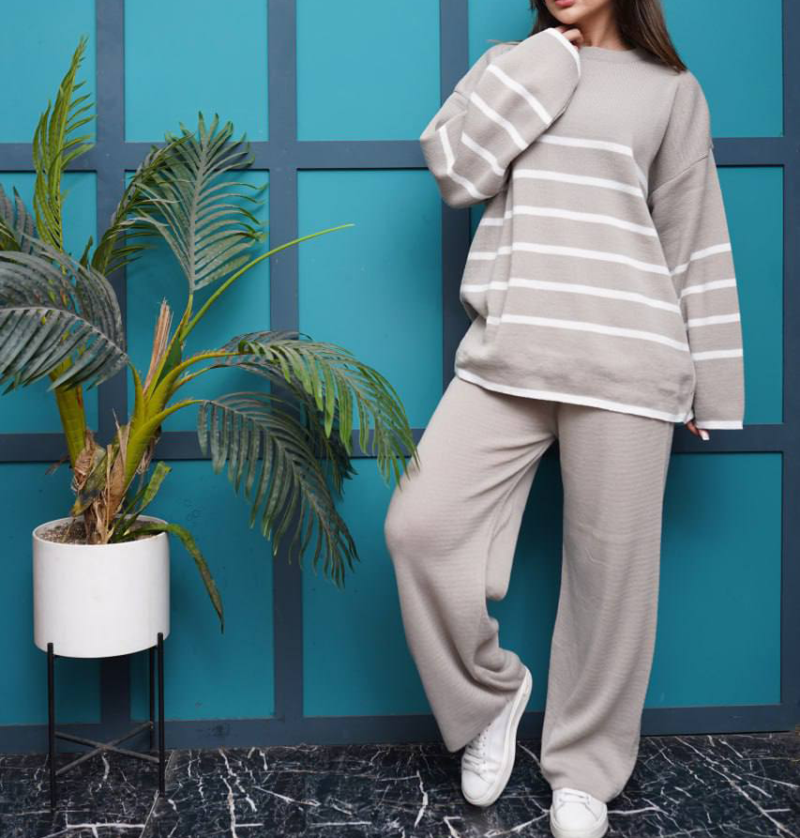 ست بافت فوق العاده لش خطی(پک 5 عددی)