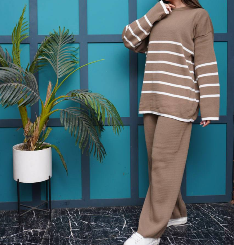 ست بافت فوق العاده لش خطی(پک 5 عددی)