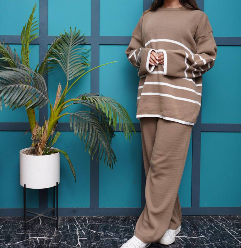 ست بافت فوق العاده لش خطی(پک 5 عددی)