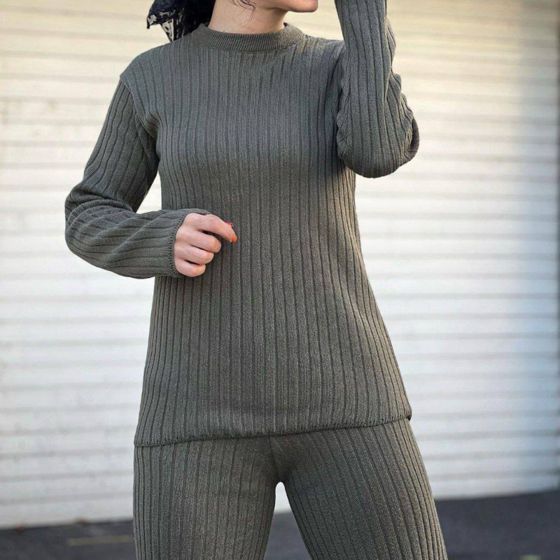 ست بافت تونیک شلوار مدل نسترن(پک 4 عددی)