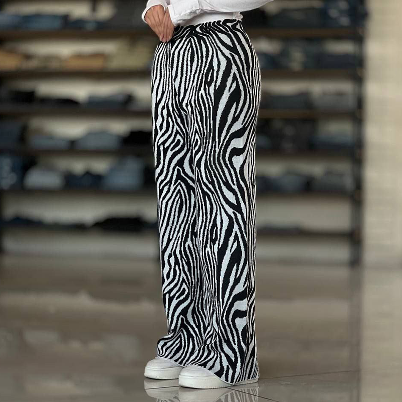 شلوار بگ بافت طرحدار (پک 3 عددی)