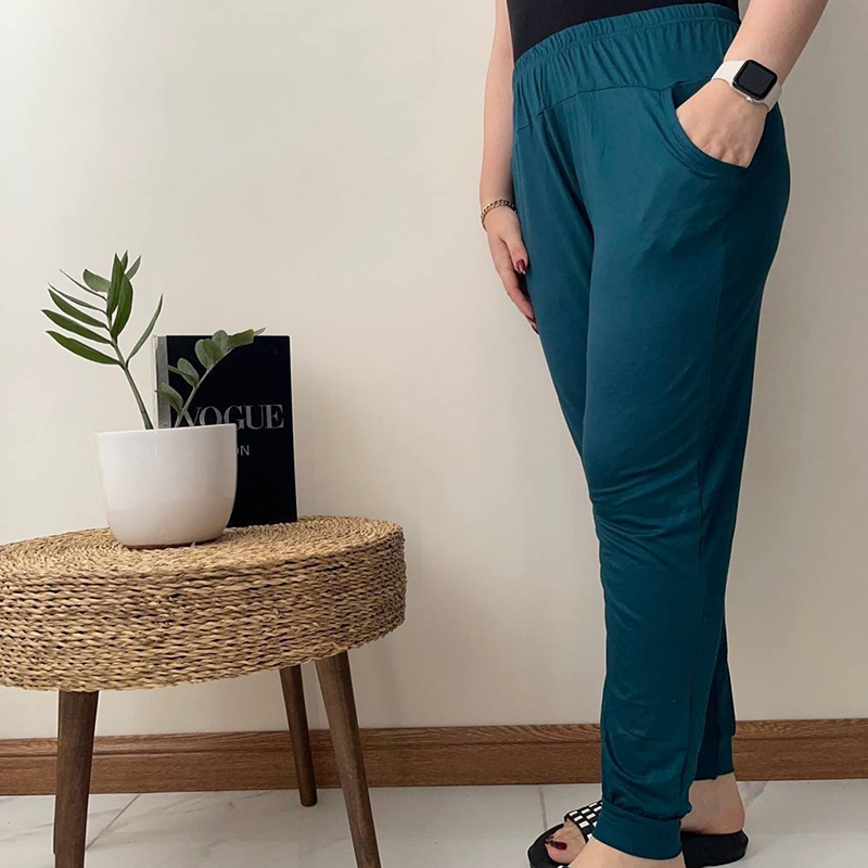 شلوار گیاهی ساده جیبدار لیدی (پک 6 عددی)