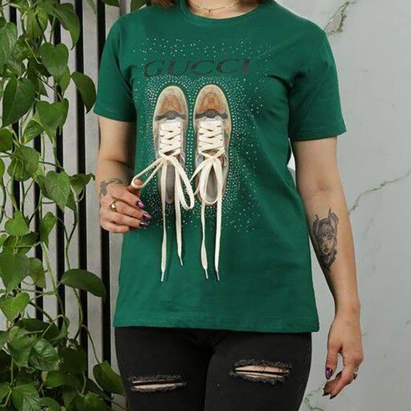 تیشرت کتونی بندار نگینی رنگی سایز لارج (پک 6 عددی)