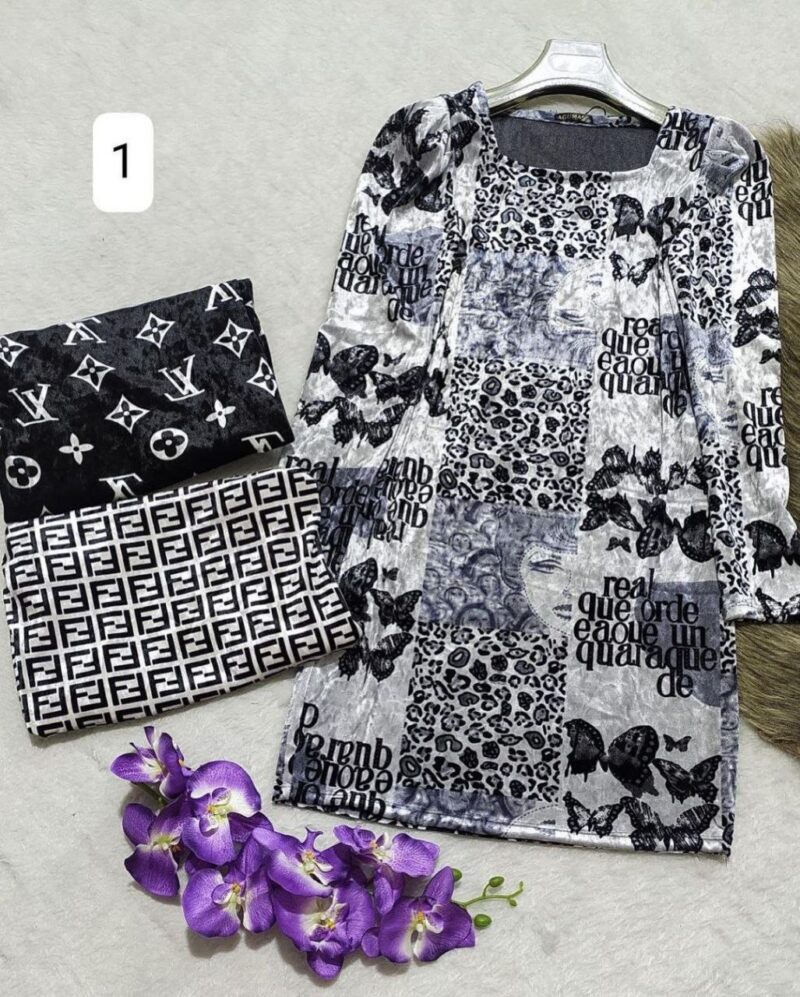 تونیک مخمل یقه گرد(پک6 عددی)