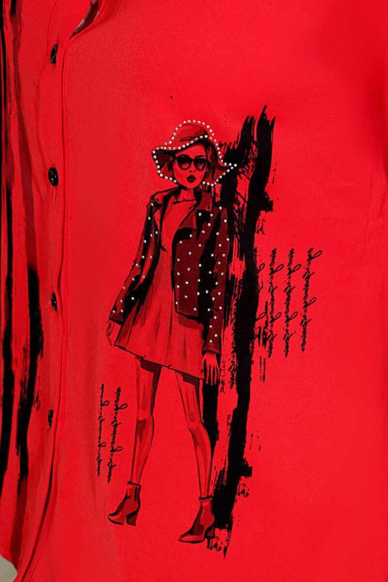 شومیز نگین کاری مدل آنا(پک 4 عددی)