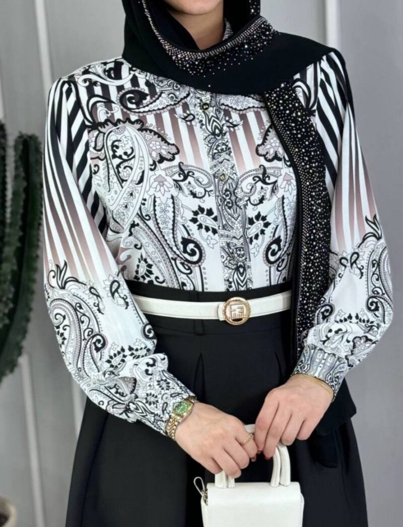 شومیز الیزه جلو دکمه(پک 4 عددی)