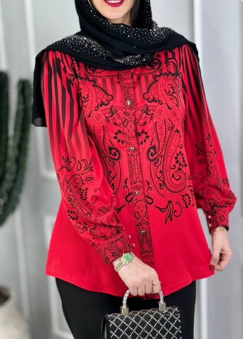 شومیز الیزه جلو دکمه(پک 4 عددی)