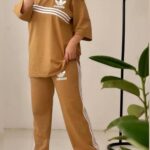 ست بلوز شلوار جیبدار چاپ آدیداس(پک 6 عددی)