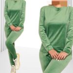 ست بلوز شلوار مخمل روباهی(پک 6 عددی)
