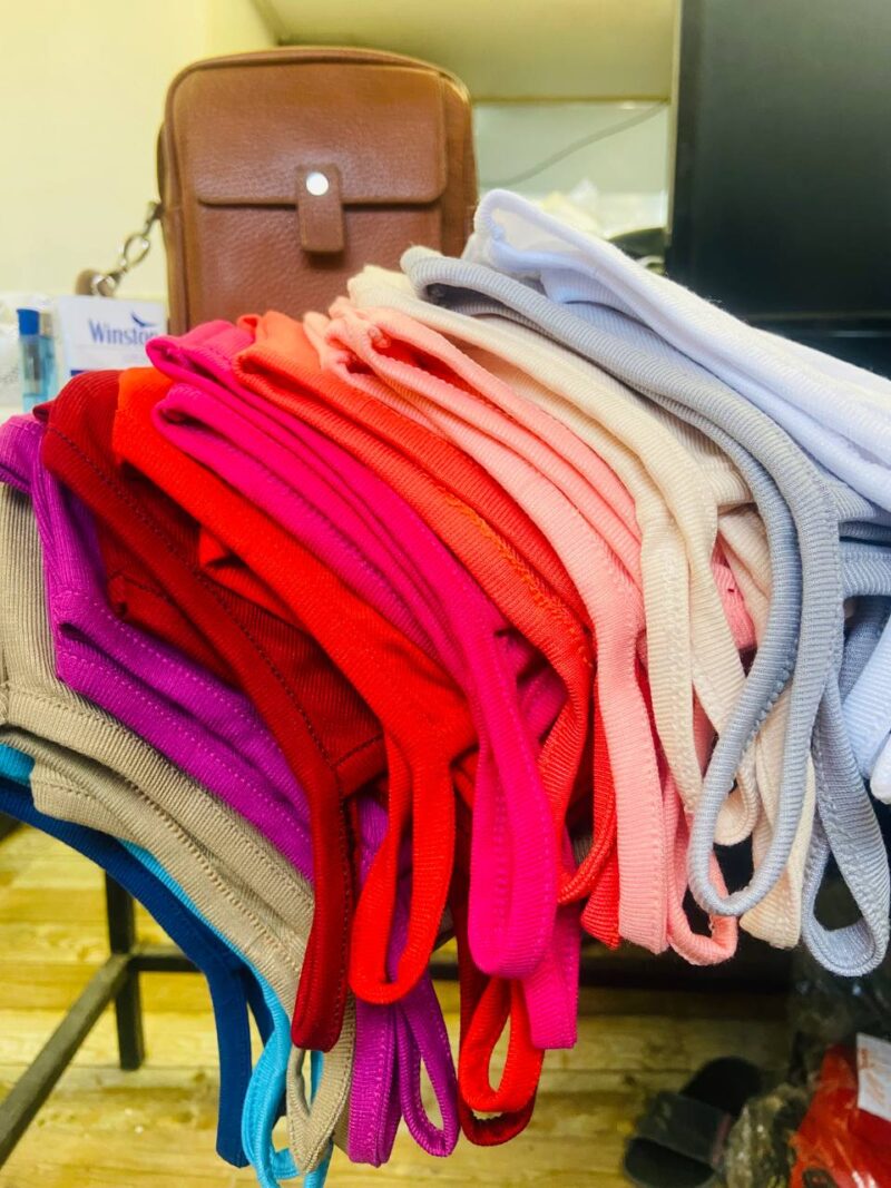 تاپ ۲ بندی کبریتی رنگی (پک 6 عددی)