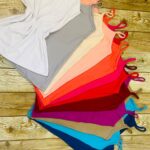 تاپ ۲ بندی کبریتی رنگی (پک 6 عددی)