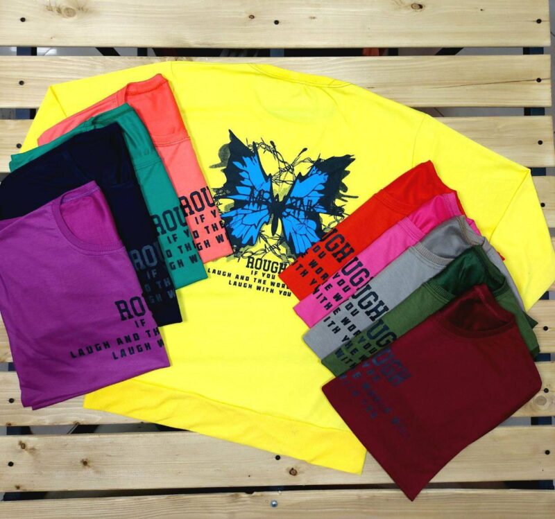 بلوز آستین دار پروانه (پک 6 عددی)