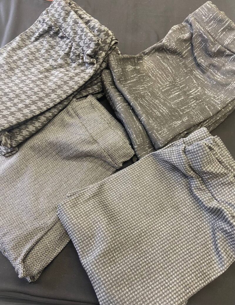 شلوار کمر کش طرح دار (پک 6 عددی)