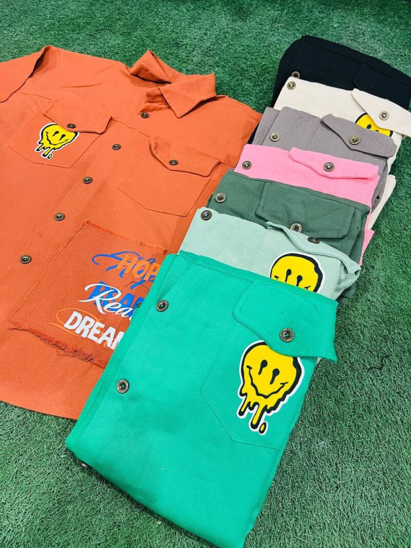 مانتو کتون جیب استیکری (پک 4عددی)