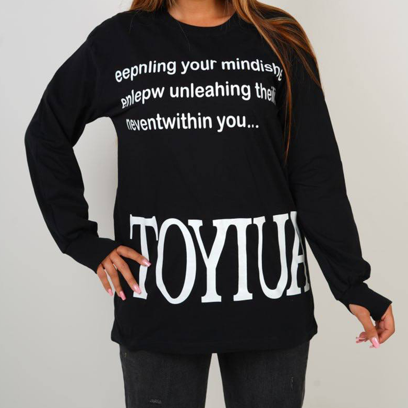 لانگ استین فینگری چاپ انگلیسی (پک 3 عددی)