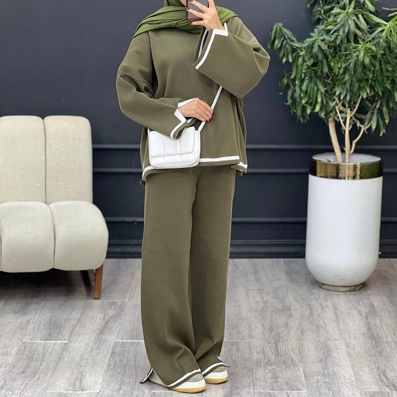 ست بافت تونیک شلوار V (پک6 عددی)